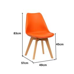 KOSY KOALA Modern Dining Table with 4 Mix plastic Chairs with faux leather seats - thumbnail 4