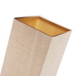 Happy Homewares Contemporary & Elegant Textured Linen Fabric Lamp Shade in Taupe - Size: 6 inches - thumbnail 3
