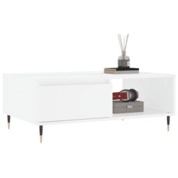 Berkfield Home Coffee Table White 90x60x35 cm Engineered Wood - Size: 90 x 60 x 35 cm - thumbnail 3