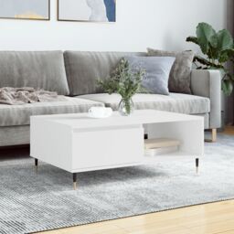 Berkfield Home Coffee Table White 90x60x35 cm Engineered Wood - Size: 90 x 60 x 35 cm - thumbnail 1