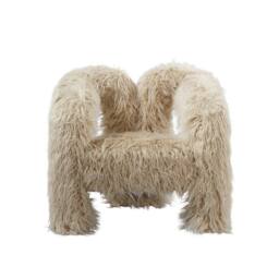 Lemon Pavilion Furniture Freyja Indoor Chair - Faux Mongolian Fur - L74xW78xH71 cm - Ivory - thumbnail 2
