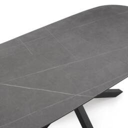 Home Detail Violet Extending Black Sintered Stone Ceramic Dining Table in Grey - thumbnail 5