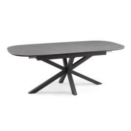 Home Detail Violet Extending Black Sintered Stone Ceramic Dining Table in Grey - thumbnail 2