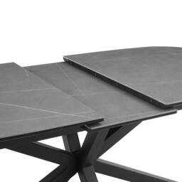Home Detail Violet Extending Black Sintered Stone Ceramic Dining Table in Grey - thumbnail 4