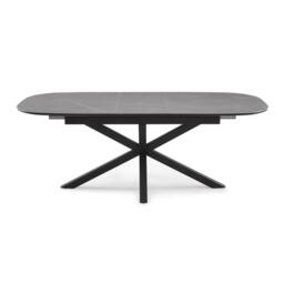 Home Detail Violet Extending Black Sintered Stone Ceramic Dining Table in Grey - thumbnail 3