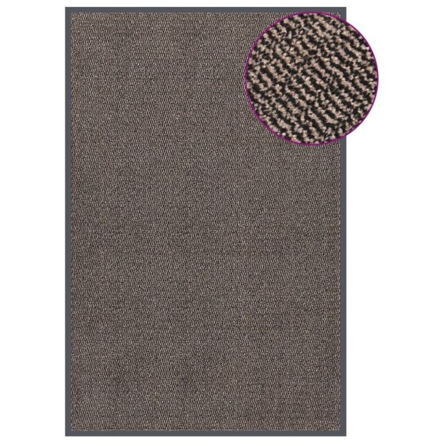 Berkfield Home Doormat Tufted 120x180 cm Dark Brown - image 1
