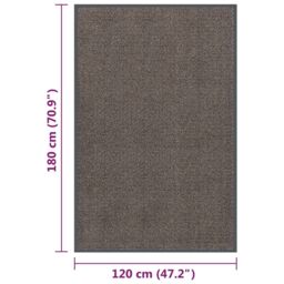 Berkfield Home Doormat Tufted 120x180 cm Dark Brown - thumbnail 5
