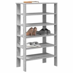 Berkfield Home Shoe Rack Grey Sonoma 61x32x105 cm Engineered Wood - Size: 61 x 32 x 105 cm - thumbnail 1