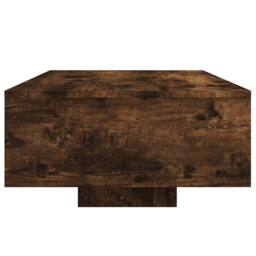 Berkfield Home Coffee Table with LED Lights Smoked Oak 85x55x31 cm in Brown - Size: 85 x 55 x 31 cm - thumbnail 6