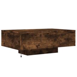 Berkfield Home Coffee Table with LED Lights Smoked Oak 85x55x31 cm in Brown - Size: 85 x 55 x 31 cm - thumbnail 8