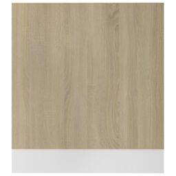 Berkfield Home Dishwasher Panel Sonoma Oak 59.5x3x67 cm Engineered Wood in Brown - thumbnail 4