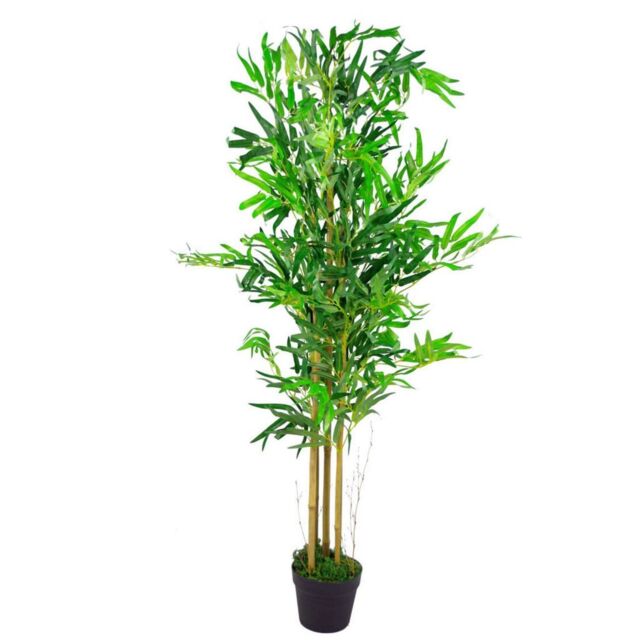 Leaf 120cm Design UK Realistic Artificial Bamboo Plants / Trees in Green - image 1