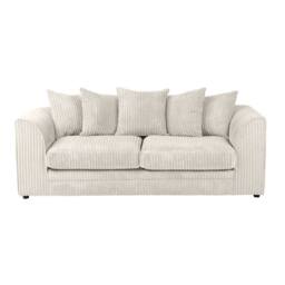 SquareBoxx Asher Jumbo Cord 3+2 Seater Sofa Set in Off-White - thumbnail 2