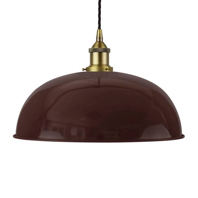 SE Home Burgundy Red Worcester Pendant Light - Matt Antique Brass - image 1
