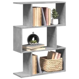 Berkfield Home Room Divider Bookcase 3-Tier Concrete Grey 70x24x97 cm Engineered Wood - Size: 70 x 24 x 97 cm - thumbnail 1