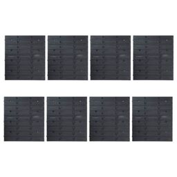 Berkfield Home 136 Piece Storage Bin Kit with Wall Panels Red & Black - thumbnail 6