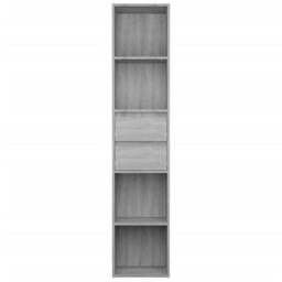 Berkfield Home Modern Book Cabinet Grey Sonoma 36x30x171 cm Engineered Wood - Size: 36 x 30 x 171 cm - thumbnail 1