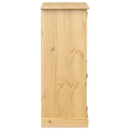 Berkfield Home Wine Cabinet Corona 97x45x114 cm Solid Wood Pine in Brown - Size: 97 x 45 x 114 cm - thumbnail 5