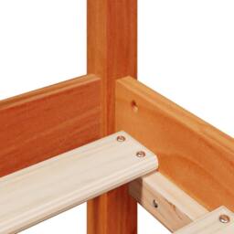Berkfield Home Sleek Bed Frame Frame Wax Brown 180x200 cm Super King Solid Wood Pine - thumbnail 9