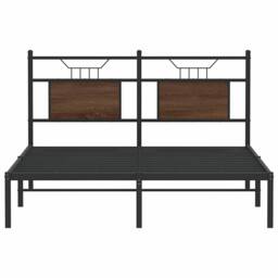 Berkfield Home Bed Frame without Mattress Brown Oak 140x190 cm Engineered Wood - thumbnail 6