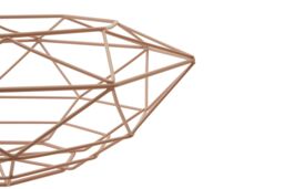 Orsina Geometric Green Finish Fruit Basket, Functional Design Unique Fruit Basket, Contemporary Fruit Basket in Pink - thumbnail 4