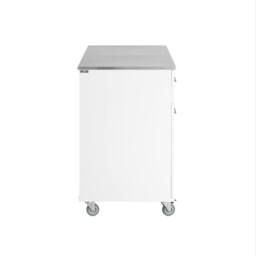 SoBuy Mobile Kitchen Island - Stainless Steel Top in White - thumbnail 5
