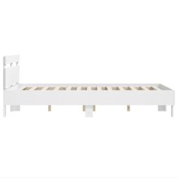 Berkfield Home Bed Frame without Mattress White 120x200 cm - Size: Small Double - thumbnail 6