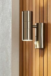 BHS Lighting Delting Up & Down Outdoor Wall Light with Sensor in Metallic Silver - thumbnail 4