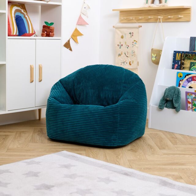 icon Kids Kingston Corduroy Classic Bean Bag in Teal - image 1