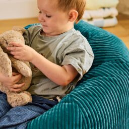 icon Kids Kingston Corduroy Classic Bean Bag in Teal - thumbnail 9