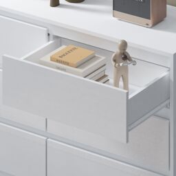 Harmin High Gloss Sleek Handleless 6 Drawer Chest Of Drawers in White - thumbnail 5