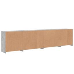 Berkfield Home Sideboard with LED Lights Concrete Grey 283x37x67 cm - Size: 283 x 37 x 67 cm - thumbnail 9