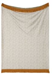 Soiree 'Sagara' Large Floral Print Soft Touch Velvet Throw in Green - Size: 130 cm x 180 cm - thumbnail 3
