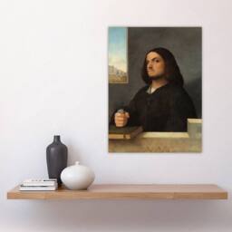 "Artery8 Giorgione Portrait of a Venetian Gentleman Wall Art Print in Grey - Size: W12"" x H16""" - thumbnail 4