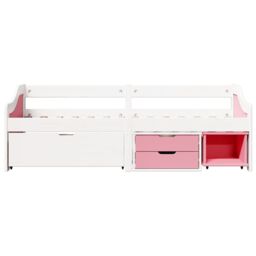 Berkfield Home Day Bed with 3 Drawers without Mattress IRUN White&Pink 90x200 cm in Pink - thumbnail 5