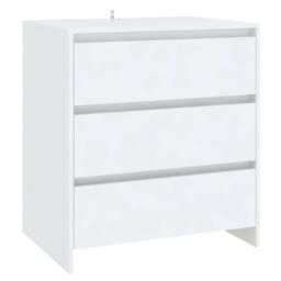 Berkfield Home Sideboard White 70x41x75 cm Engineered Wood - Size: 70 x 41 x 75 cm - thumbnail 3