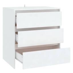 Berkfield Home Sideboard White 70x41x75 cm Engineered Wood - Size: 70 x 41 x 75 cm - thumbnail 5