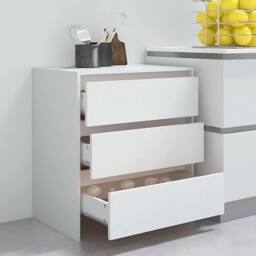 Berkfield Home Sideboard White 70x41x75 cm Engineered Wood - Size: 70 x 41 x 75 cm - thumbnail 8