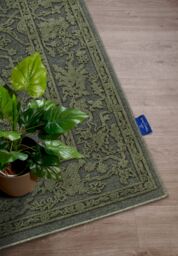 THE RUGS Villeroy & Boch Ambroise Short Pile Rug Floral Wool Like Soft Texture in Green - Size: 160 cm x 230 cm - thumbnail 7