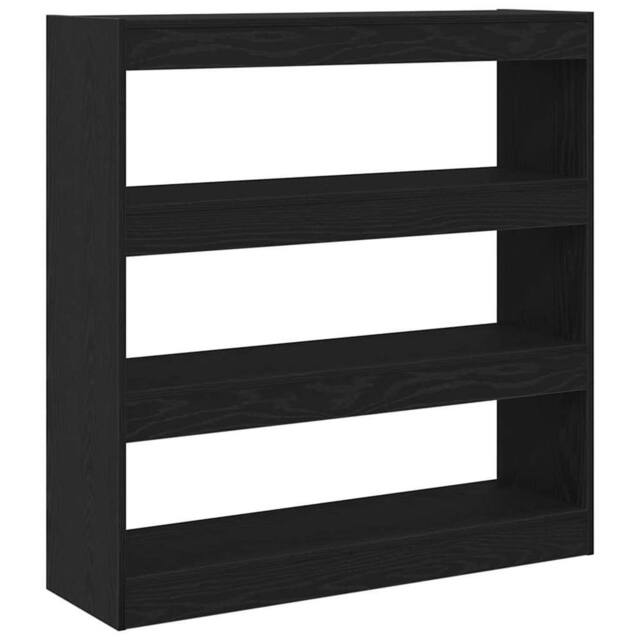 Berkfield Home Book Cabinet/Room Divider Black Oak 100x30x103cm Engineered Wood - Size: 100 x 30 x 103 cm - image 1