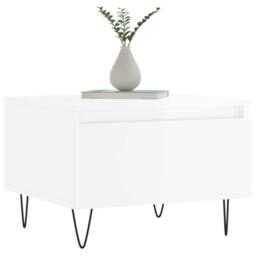 Berkfield Home Coffee Tables 2 pcs High Gloss White 50x46x35 cm Engineered Wood - Size: 50 x 46 x 35 cm - thumbnail 3