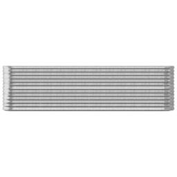 Berkfield Home Garden Raised Bed Powder-coated Steel 260x40x68 cm Silver - Size: 260 x 40 x 68 cm - thumbnail 1