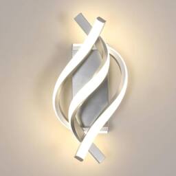 COMELY LED Wall Lights Indoor, 22W Chrome Modern Wall Lamp, 4500K Natural White in Silver