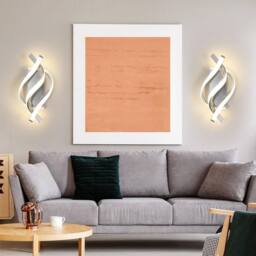 COMELY LED Wall Lights Indoor, 22W Chrome Modern Wall Lamp, 4500K Natural White in Silver - thumbnail 5