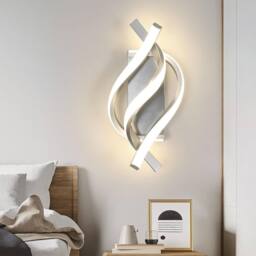 COMELY LED Wall Lights Indoor, 22W Chrome Modern Wall Lamp, 4500K Natural White in Silver - thumbnail 2