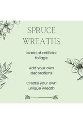 KDMD 60cm Spruce Wreath 140 tips Green - thumbnail 3
