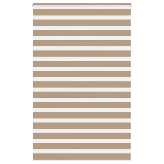 Berkfield Home Zebra Blind Sand Brown 140x230 cm Fabric Width 135.9 cm Polyester - image 1