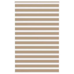 Berkfield Home Zebra Blind Sand Brown 140x230 cm Fabric Width 135.9 cm Polyester