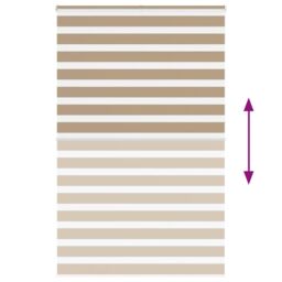Berkfield Home Zebra Blind Sand Brown 140x230 cm Fabric Width 135.9 cm Polyester - thumbnail 5