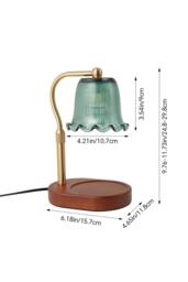 Living and Home Height Adjustable Candle Warmer Lamp with Timer & Dimmer in Walnut - thumbnail 3